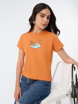 The Souled Store - Garfield Not Today Women Relaxed Fit T-Shirts