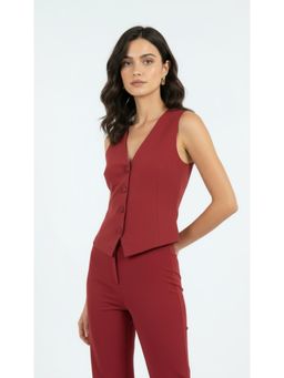 COLOR CAPITAL - Solid Waistcoat Top