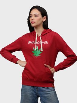 PINACOLADA - Maroon Printed Sweatshirt