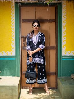 CLUB LOOM - Tanya Cotton Black Co-Ord (Set of 2)