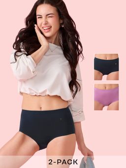 Enamor - Stretch Cotton All Day Comfort High Waist Brief Multi-Color (Pack of 2)