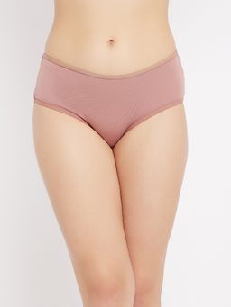 Clovia - Cotton Mid Waist Hipster Panty Mauve