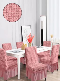 Cortina - Bubble Chair Cover, Stretchable Slipcover Pink