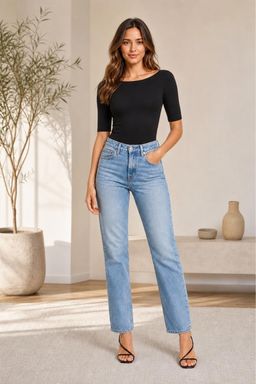 Cider - High Stretch Double Layered Boat Neck Solid Backless Short Sleeve Top