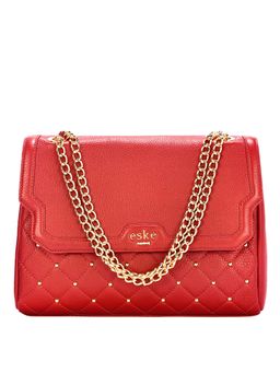 Eske - Melba Chain Handbag Red (L)