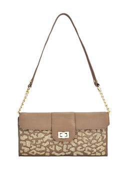 Eske - Rosalie Flap Clutch Bag Beige (L)