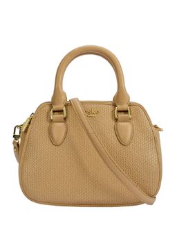 Eske - Sophie Double Zip Leather Handbag Beige