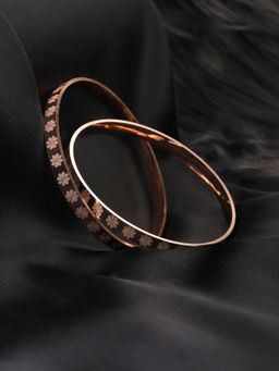 Priyaasi - Rose Gold Plated Bangles Set