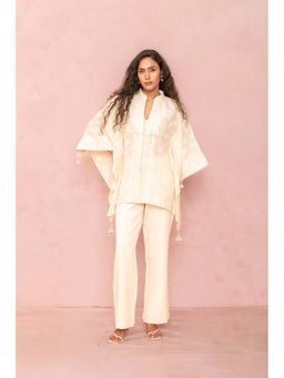 LABEL NAARITI - Cream Aura Embroidered Top