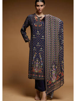 Nirraamyaa - Blue Color Kurta with Pant and Dupatta