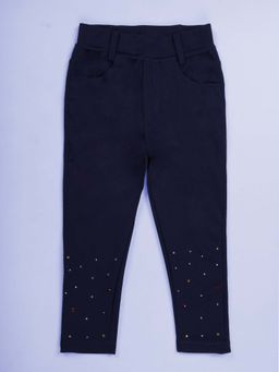KiddoPanti - Girls Cotton Embellished Jeggings