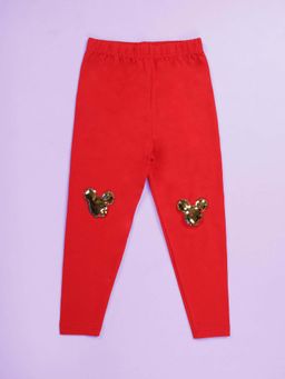 KiddoPanti - Girls Cotton Embellished Leggings
