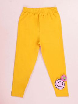KiddoPanti - Girls Cotton Embroidered Leggings