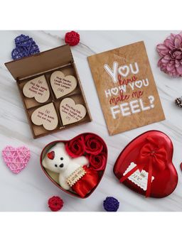 eCraftIndia - Greeting Card, Heart Shaped Gift Box, "20 Reasons Why I Love You" Little Hearts Set Box