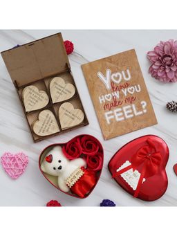 eCraftIndia - Greeting Card, Heart Shaped Box, "20 Reasons Why I Need You" Little Hearts Gift Box