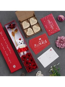 eCraftIndia - Combo of Set of 8 Love Gift Cards, Red Gift Box, "20 Reasons Why I Need You" Gift Set