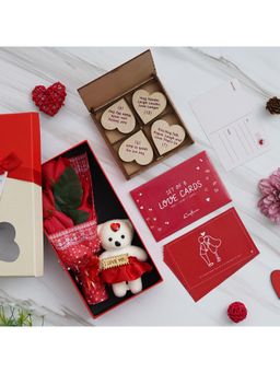 eCraftIndia - Combo of Set of 8 Gift Cards,"20 Reasons Why I Love You" Hearts Set, Valentine Gift Box