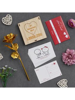 eCraftIndia - Combo Set of 8 Post Cards, Valentine Gift Box, "20 Reasons Why I Need You" Hearts Set