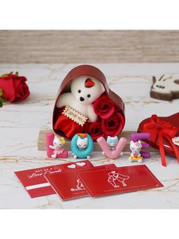 eCraftIndia - Greeting Card, "Things I Love About You" Heart Shaped Puzzle and Heart Shape Gift Box