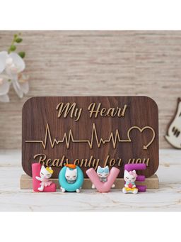 eCraftIndia - "My Heart Beats Only For You", and "LOVE" Animated Characters Showpieces