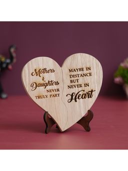 eCraftIndia - "Mother And Daughter Never Truly Part" Quote Heart Shape Showpiece Gift