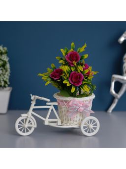eCraftIndia - Cycle Basket Decorative Flower Pot Showpiece Valentine Day Gift