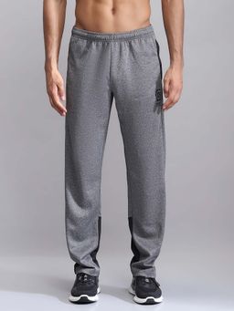 Rock.it - Men Solid Grey Mid Rise Regular Fit Trackpant