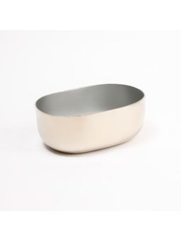 Kaniry Artise of Novelty - Ovoid Steel Serving Bowl - Silver