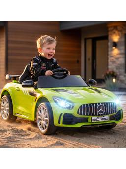 BAYBEE - Lite Green Spyder Electric Ride-On Car with Parental Control