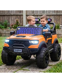 BAYBEE - Orange Turbox 4X4 Electric Ride-On Car with Parental Control