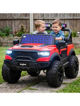 BAYBEE - Red Turbox 4X4 Electric Ride-On Car with Parental Control