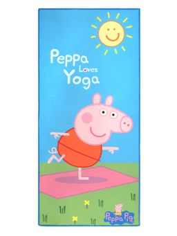 Saral Home - Peppa Pig Soft Microfiber Anti-Skid Excercise Mat-60X130 Cms-Blue