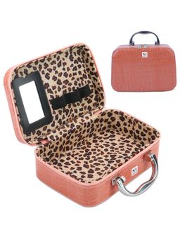 NFI Essentials - Vanity Box Organizer With Magnifying Compact Makeup Mirror ( Y59 Pink ) (One Size)
