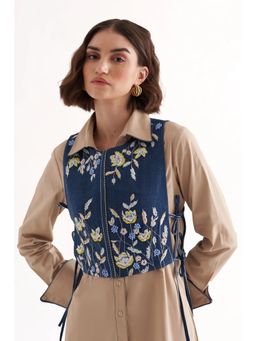 Our Love - Lindy Blue Floral Embroidered Jacket