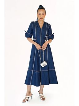 Our Love - Magnolia Denim Embroidered Midi Dress