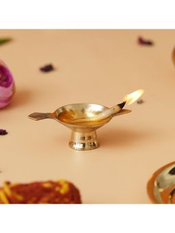 eCraftIndia - Golden Decorative Brass Diya