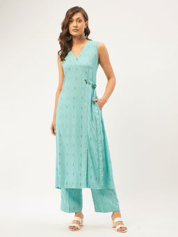 STADO - Aqua Blue Kurta (Set of 2)