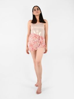 Blissence - Peach Printed Short Sarong