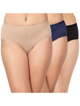 Clovia - 3 Modal Mid Waist Solid Hipster Panty- Everyday Comfortable Fit (Pack Of 3)