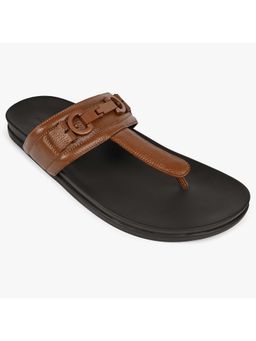 Aldo - Men Tan Leather Thong Sandals