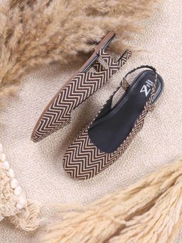 The Madras Trunk - Women Black Mary Janes Mules