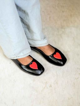 The Madras Trunk - Women Black Mary Janes Ballerinas