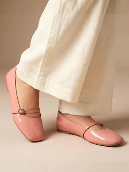 The Madras Trunk - Women Pink Mary Janes Ballerinas