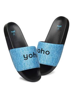 Yoho - Women Plush Nova Blue Sliders