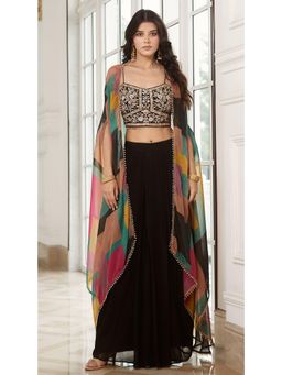 Basanti Kapde aur Koffee - Black Skirt with Blouse and Cape