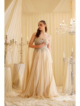Jade by Ashima - Off White Mabel Stone Work Gown