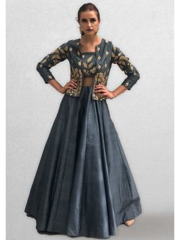 Jade by Ashima - Grey Jacket Gown