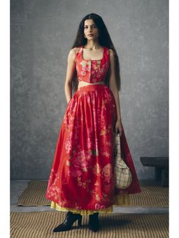 Paulmi & Harsh - Ember Waistcoat with Skirt