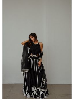 WABI SABI by Anshum-Ritesh - Black The Unicorn Story Lehenga with Blouse and Dupatta