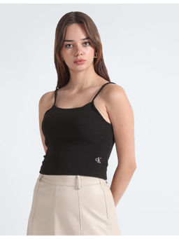 Calvin Klein - Women Black Textured Crop Top